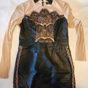 Venus size 6 black and nude mini dress